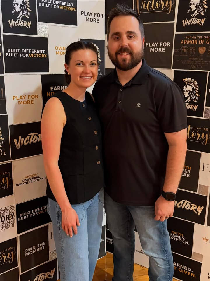 Pastor Tyler Cone and his wife Savannah at a Victory Softball event